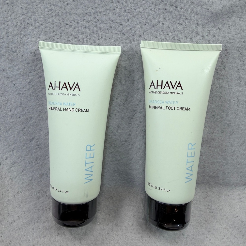 Ahava Dead Sea Water Mineral Hand Cream and Foot Cream Set 3.4oz 100ml Each